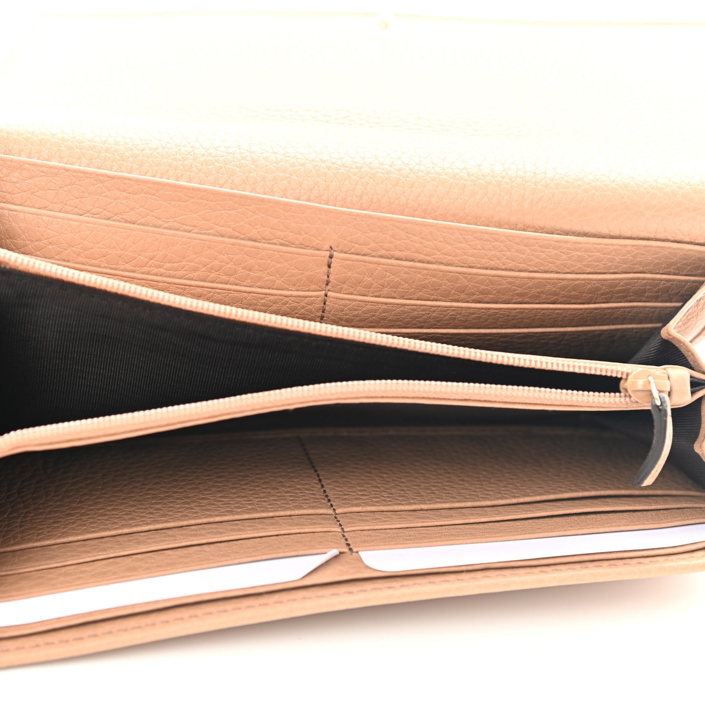 Pebbled Calfskin Large Soho Continental Wallet Camelia