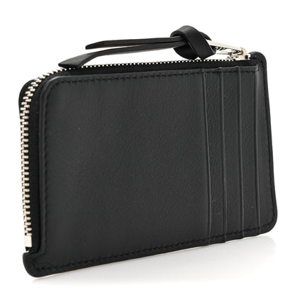 Loewe X SUNA FUJITA Smooth Calfskin Whale Zipped Card Coin Holder Black 3 of 8