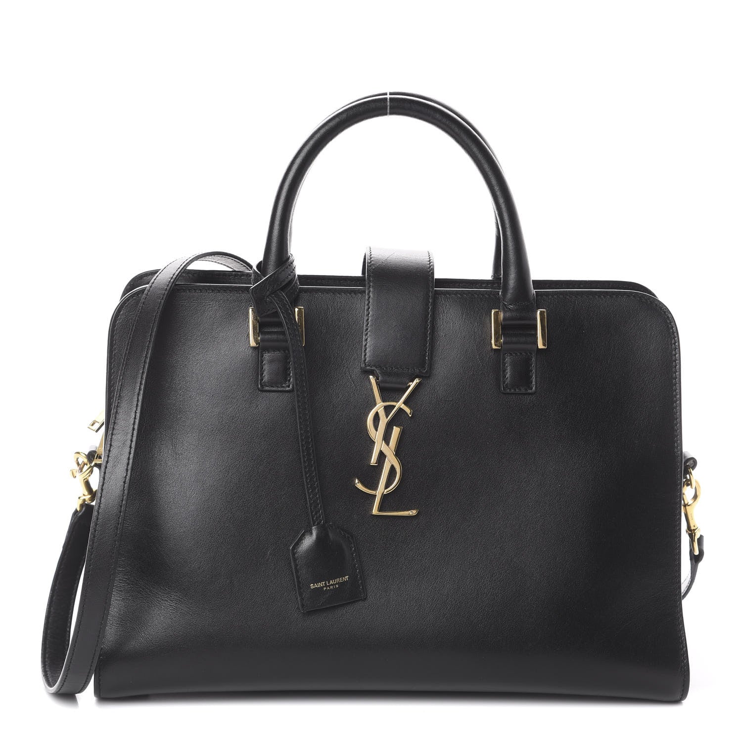 Saint Laurent Smooth Calfskin Small Monogram Cabas Black 1 of 8