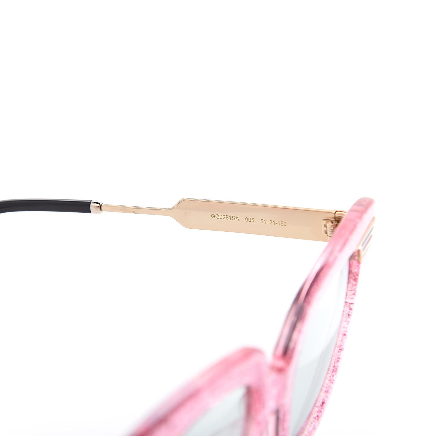 Acetate Square Frame Web Glitter GG0281S Sunglasses Pink