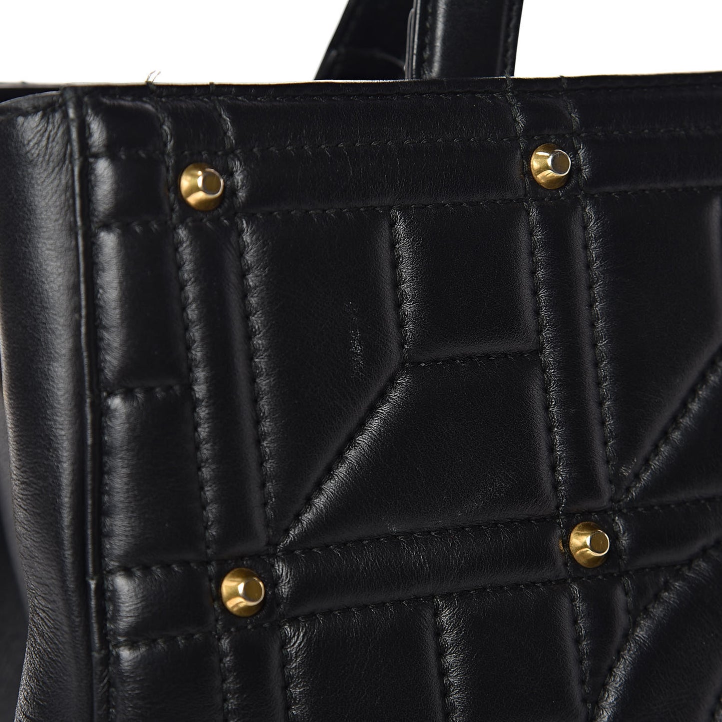 Calfskin Matelasse Studded Medium GG Marmont Tote Black