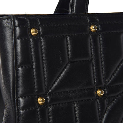 Gucci Calfskin Matelasse Studded Medium GG Marmont Tote Black 15 of 18