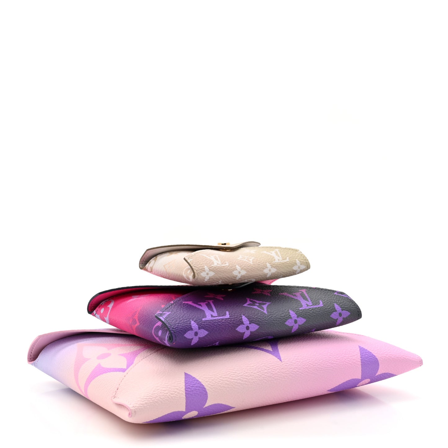 Monogram Giant Spring in the City Kirigami Pochette Set Sunrise Pastel Midnight Fuchsia Sunset Kaki