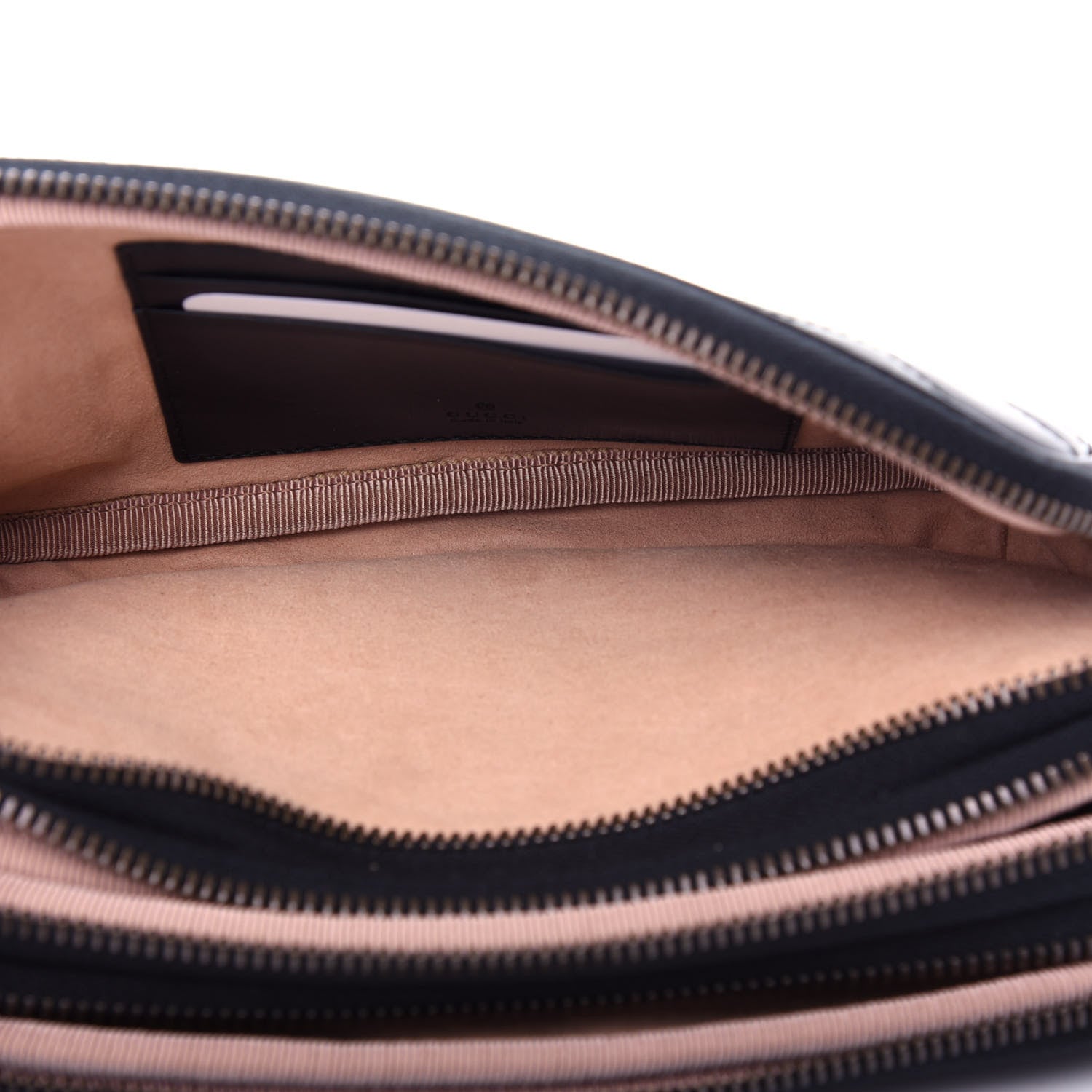 Gucci Calfskin Matelasse Mini GG Marmont Chain Crossbody Bag Black 7 of 13