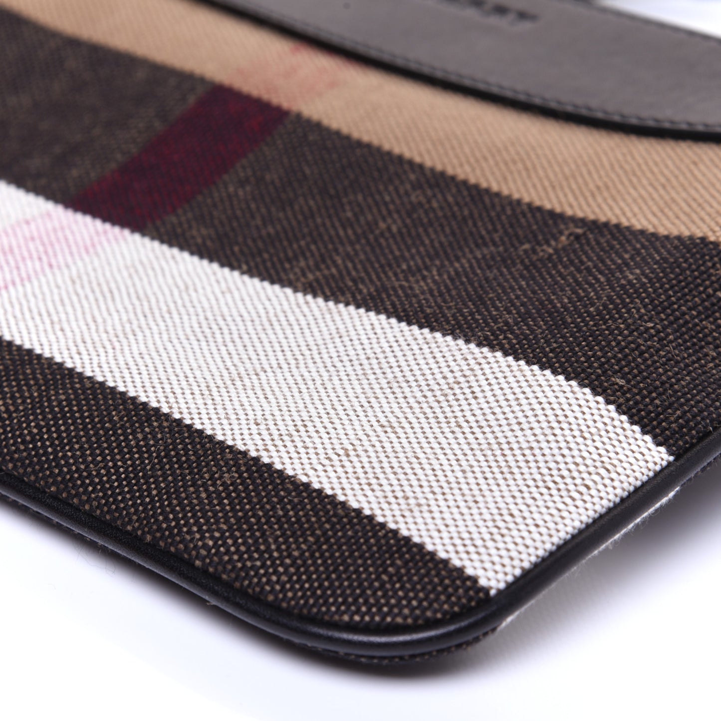 Mega Check Peyton Crossbody Clutch Bag Black