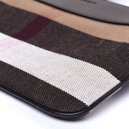 Burberry Mega Check Peyton Crossbody Clutch Bag Black 7 of 9