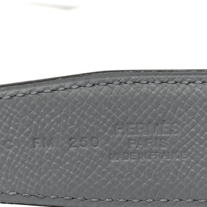Hermes Epsom Reversible 32mm Belt Strap 85 34 Etain Bleu Glacier 5 of 6