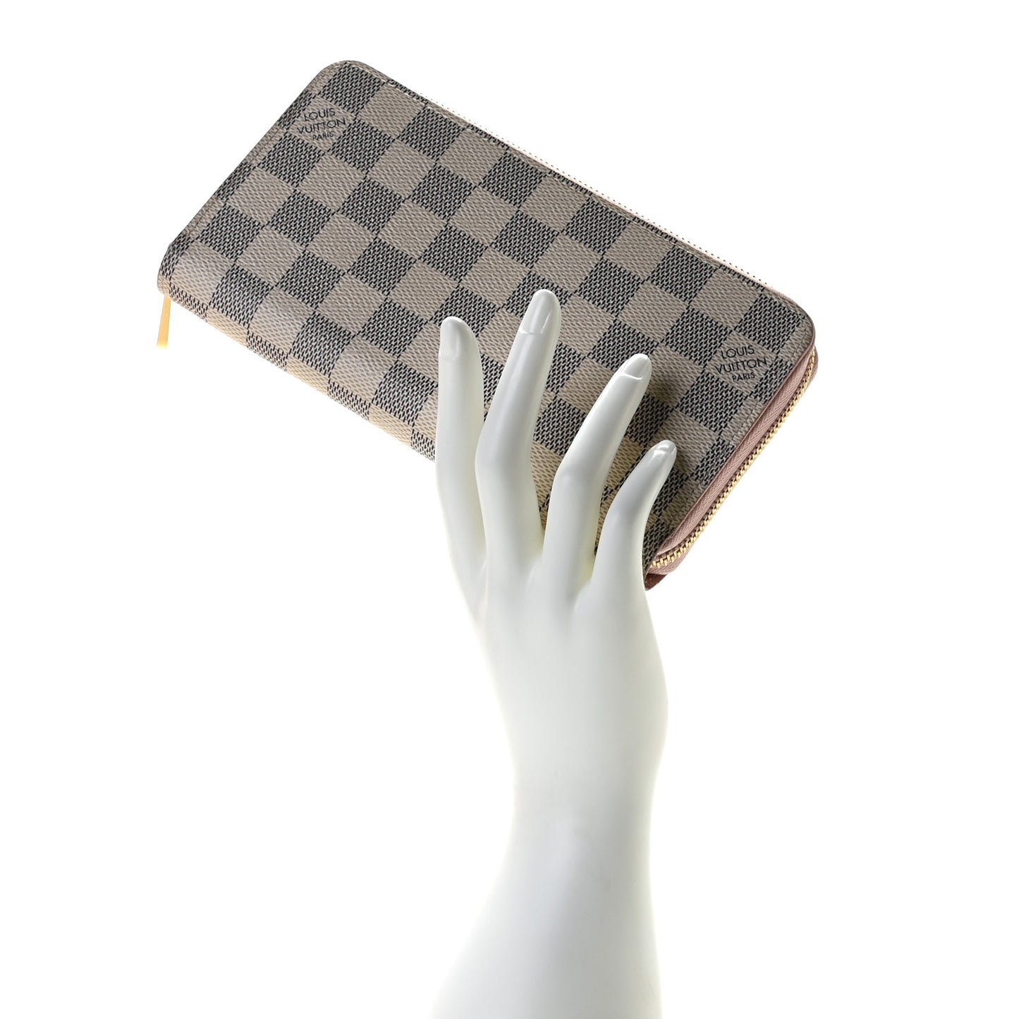 Damier Azur Zippy Wallet Rose Ballerine