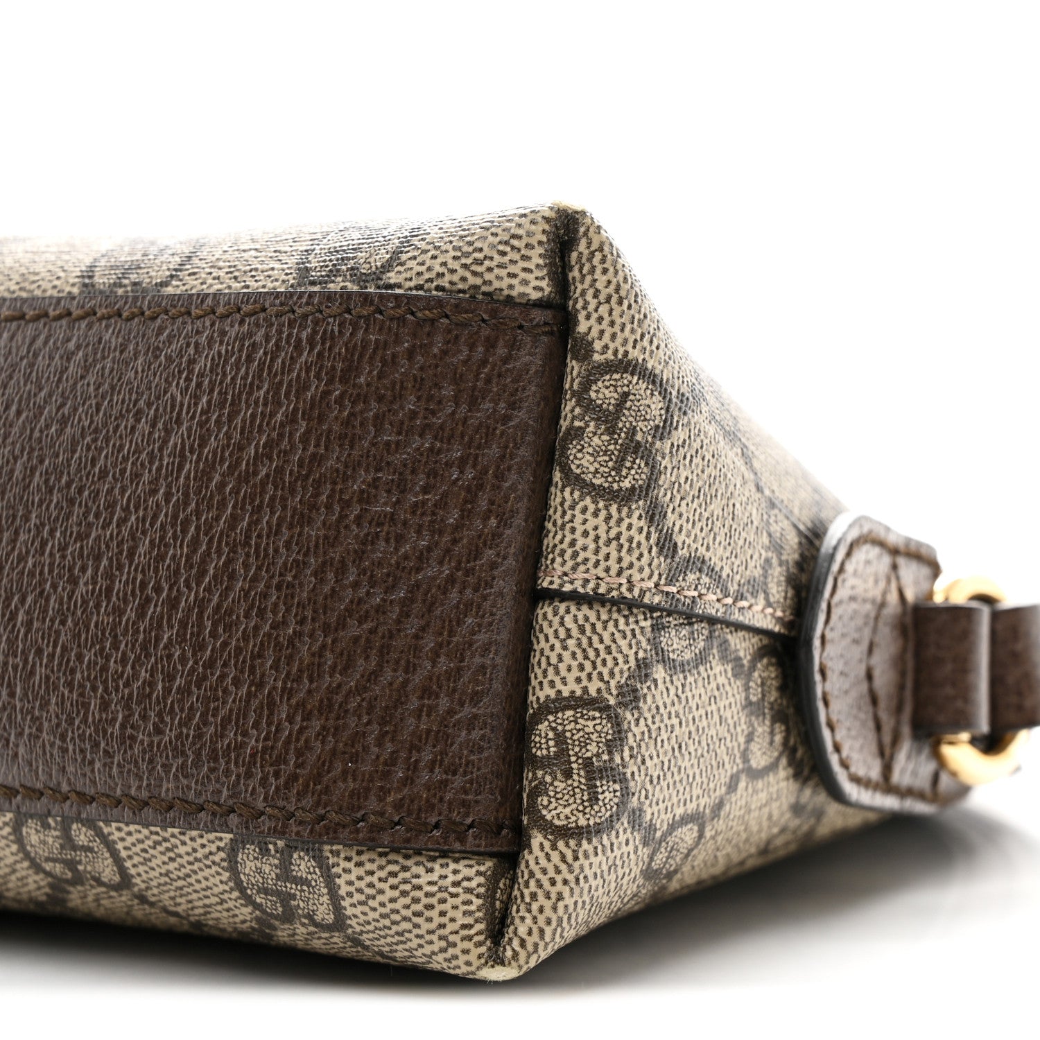Gucci GG Supreme Monogram Textured Dollar Calfskin Web Small