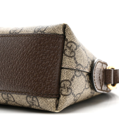 Gucci GG Supreme Monogram Textured Dollar Calfskin Web Small Ophidia Dome Shoulder Bag Beige Ebony New Acero 10 of 10