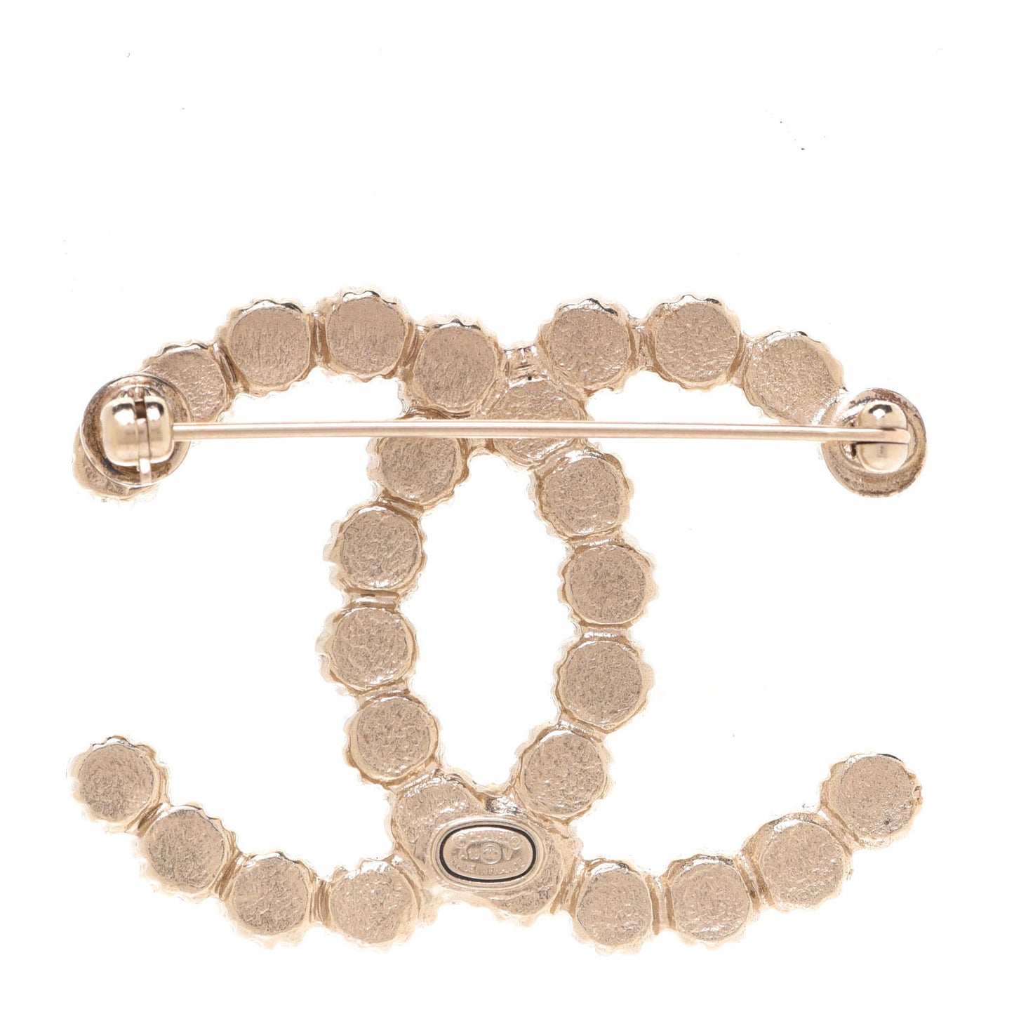 Pearl CC Brooch Gold
