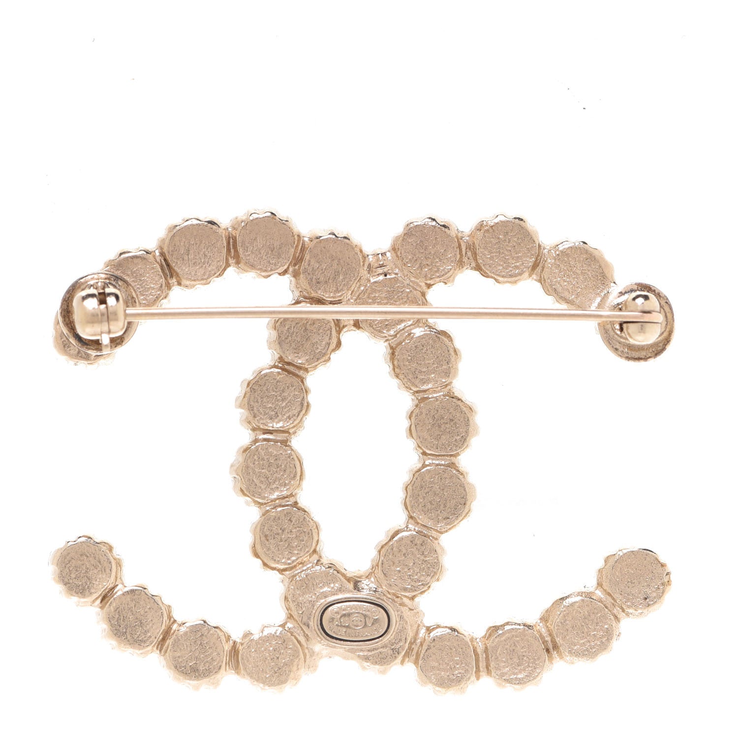 Chanel Pearl CC Brooch Gold 3 of 4