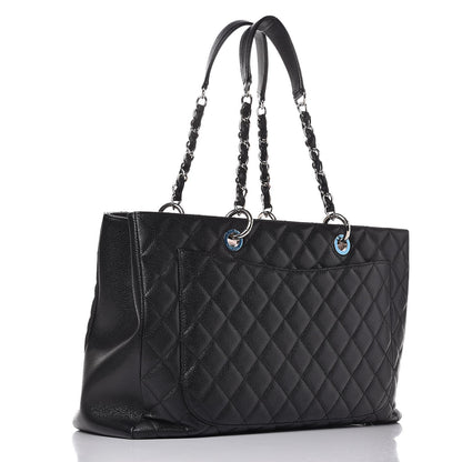Chanel Caviar Quilted XL Grand Shopping Tote GST Black 3 of 7