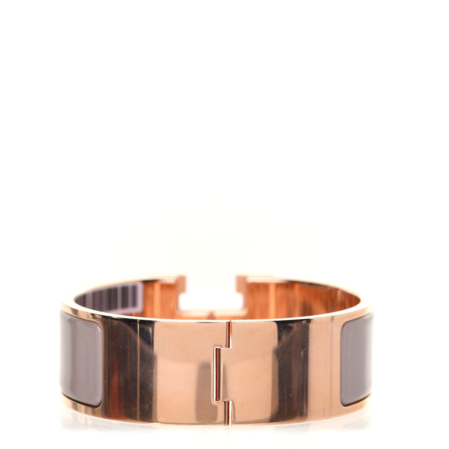 Enamel Wide Clic Clac H Bracelet PM Marron Glace