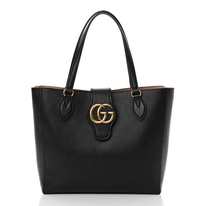 Gucci New Sakai Calfskin Lux Small Dahlia Tote Black 3 of 14