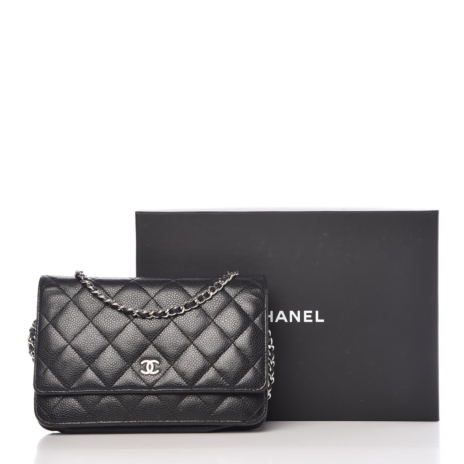 Chanel Caviar Quilted Wallet On Chain WOC Black 11 of 11