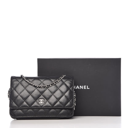Chanel Caviar Quilted Wallet On Chain WOC Black 11 of 11