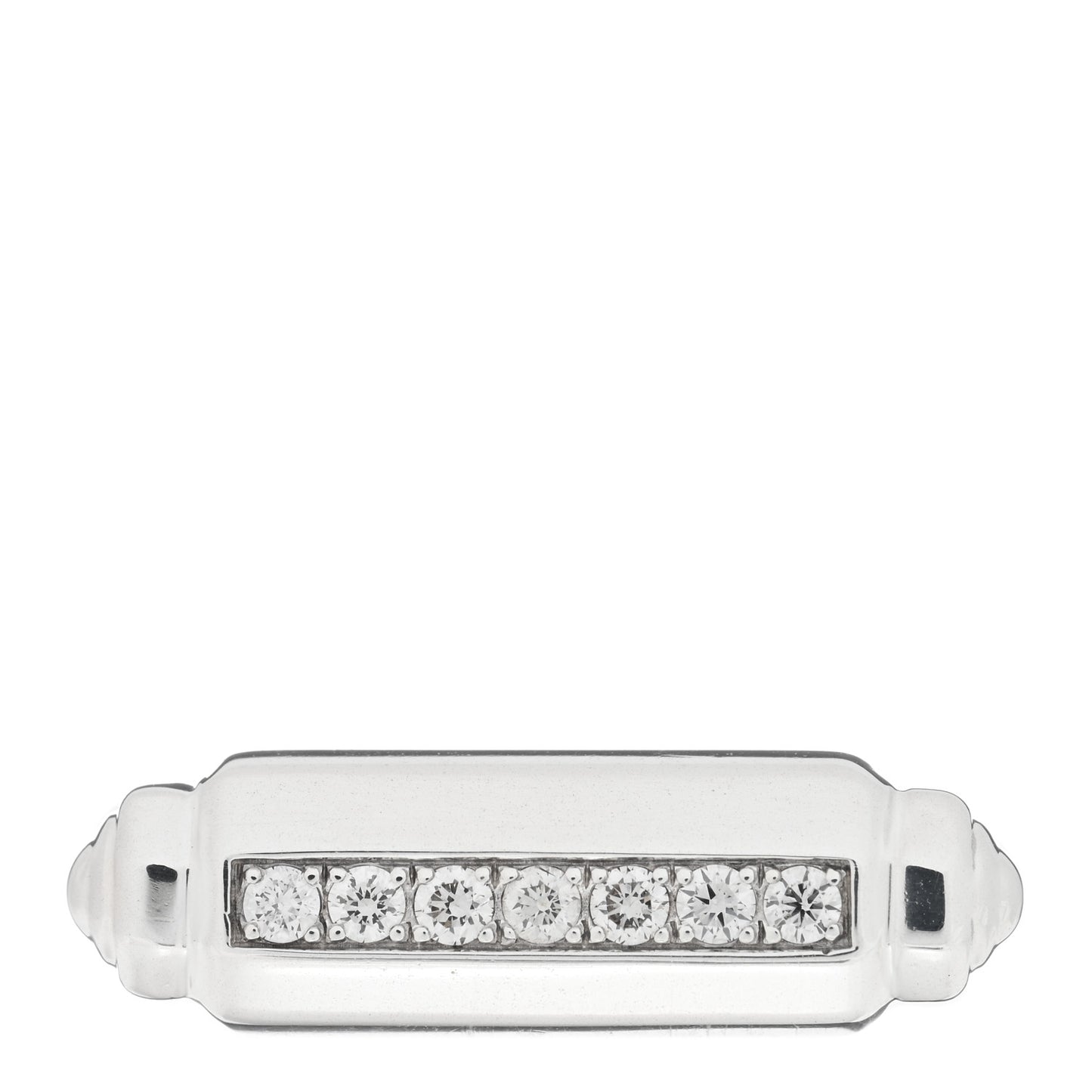 Sterling Silver Diamond Lexington Barrel Ring 49 5