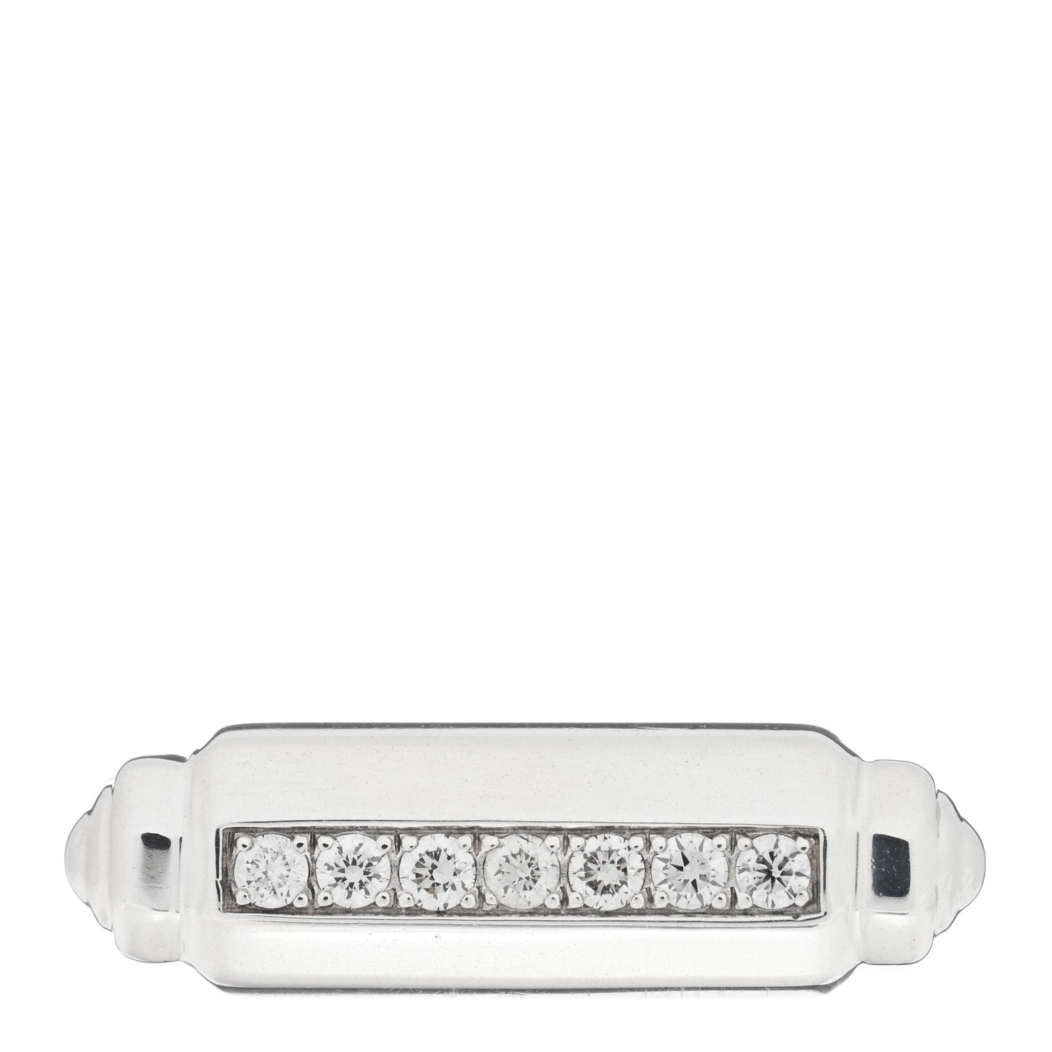 David Yurman Sterling Silver Diamond Lexington Barrel Ring 49 5 1 of 5