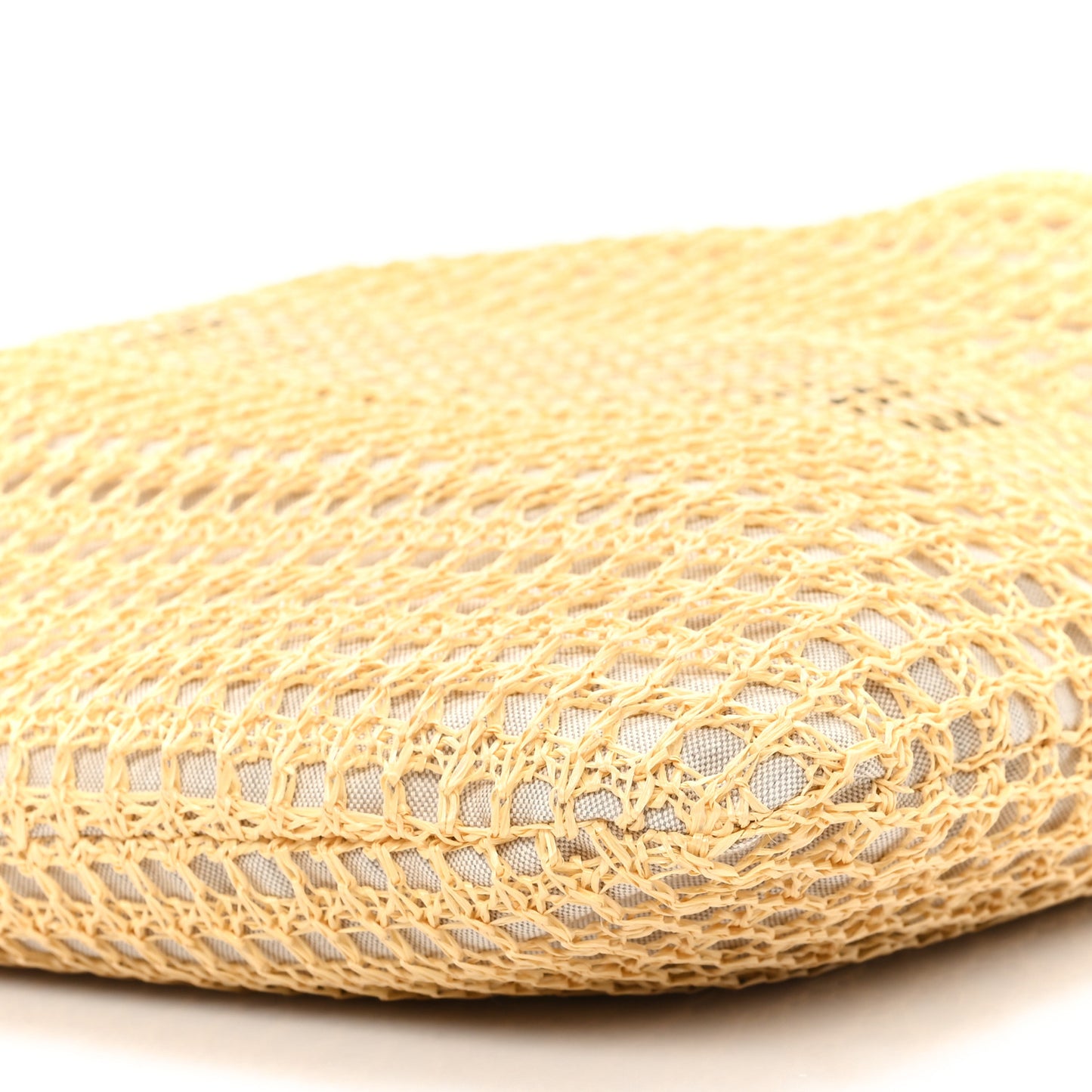 Raffia Effect Linen Logo Ivy Bag Natural