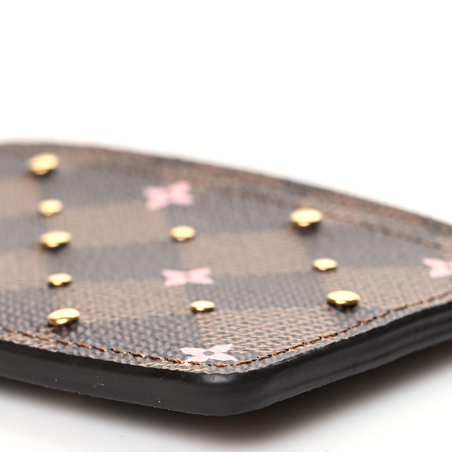 Damier Ebene Studded Card Holder