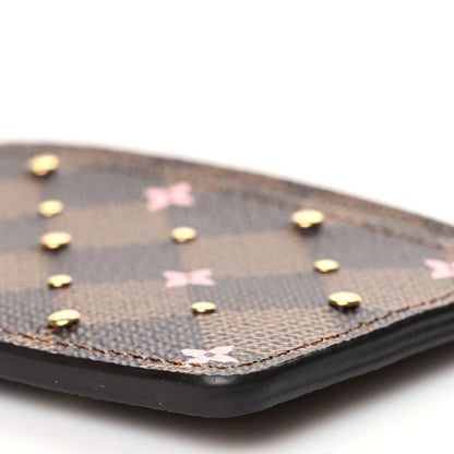 Louis Vuitton Damier Ebene Studded Card Holder 9 of 10