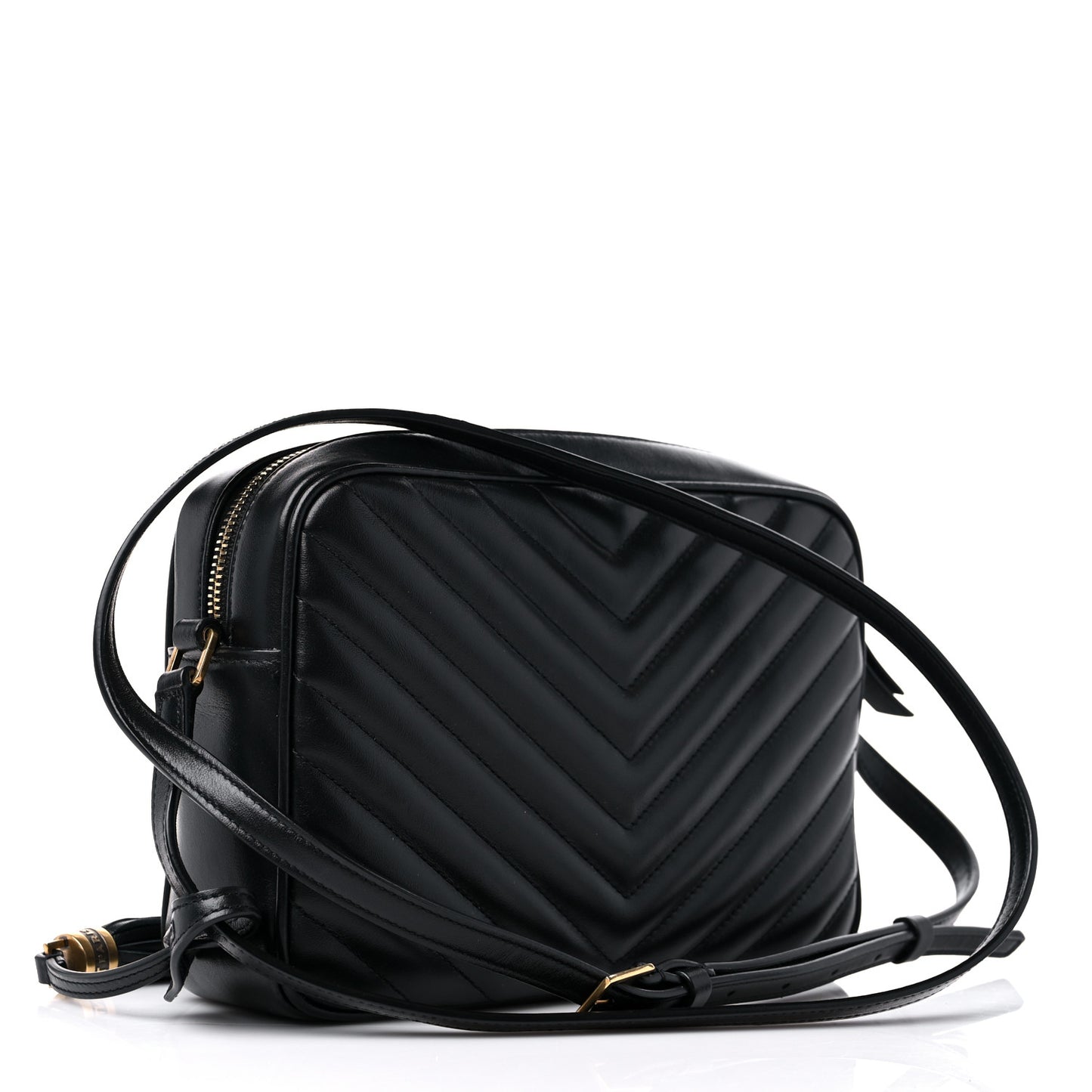 Calfskin Matelasse Monogram Lou Camera Bag Black
