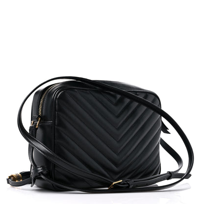 Saint Laurent Calfskin Matelasse Monogram Lou Camera Bag Black 3 of 9