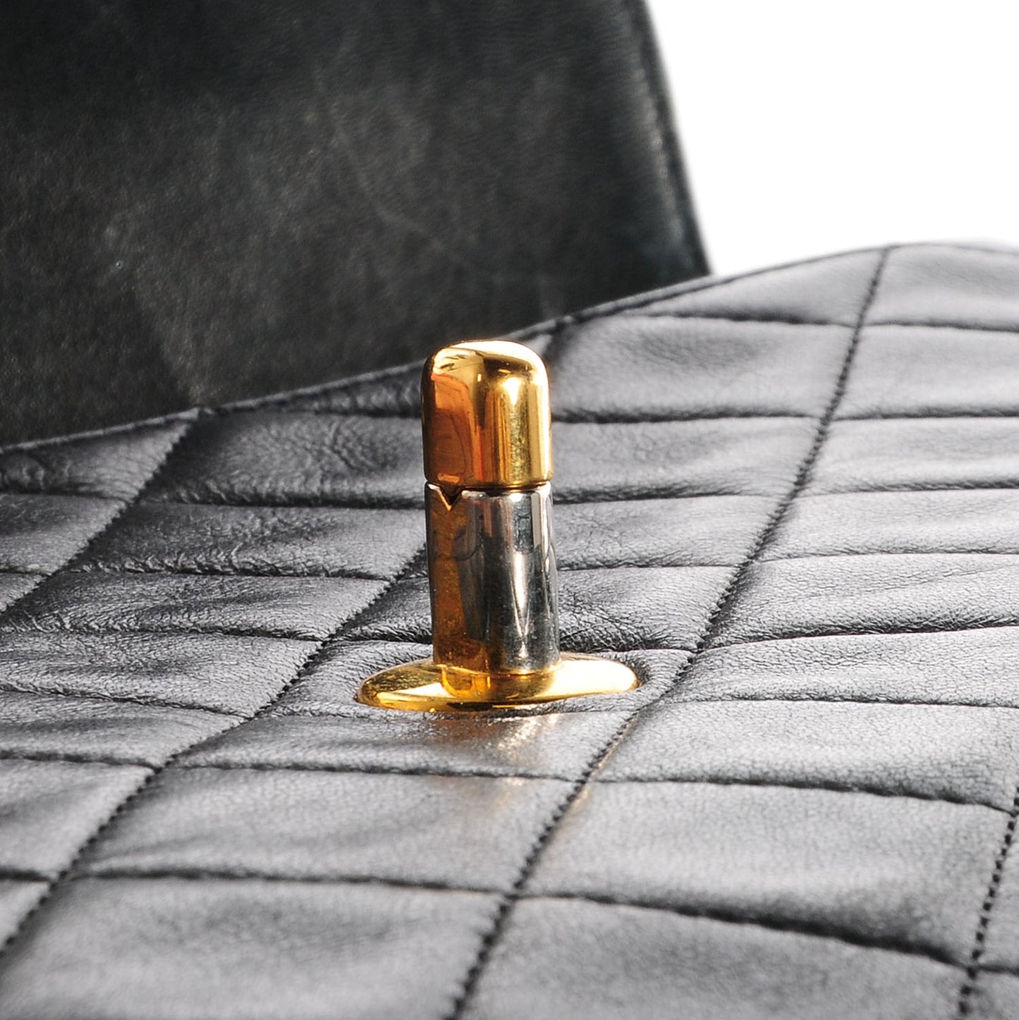 Quilted Lambskin CC Flap Shoulder Bag Black