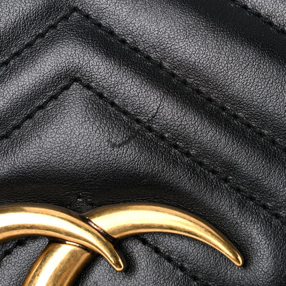 Gucci Calfskin Matelasse Medium GG Marmont Shoulder Bag Black 21 of 21