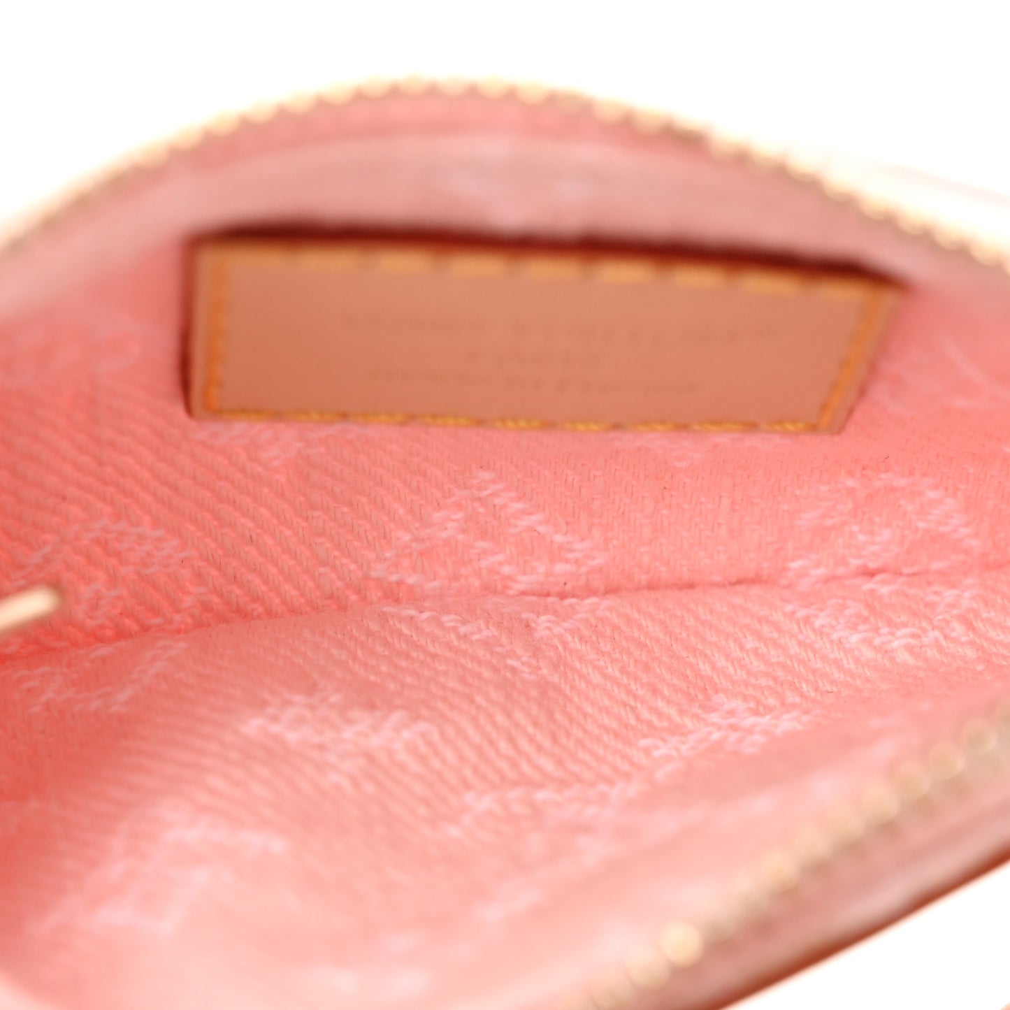 Monogram Denim Key Pouch Washed Pink