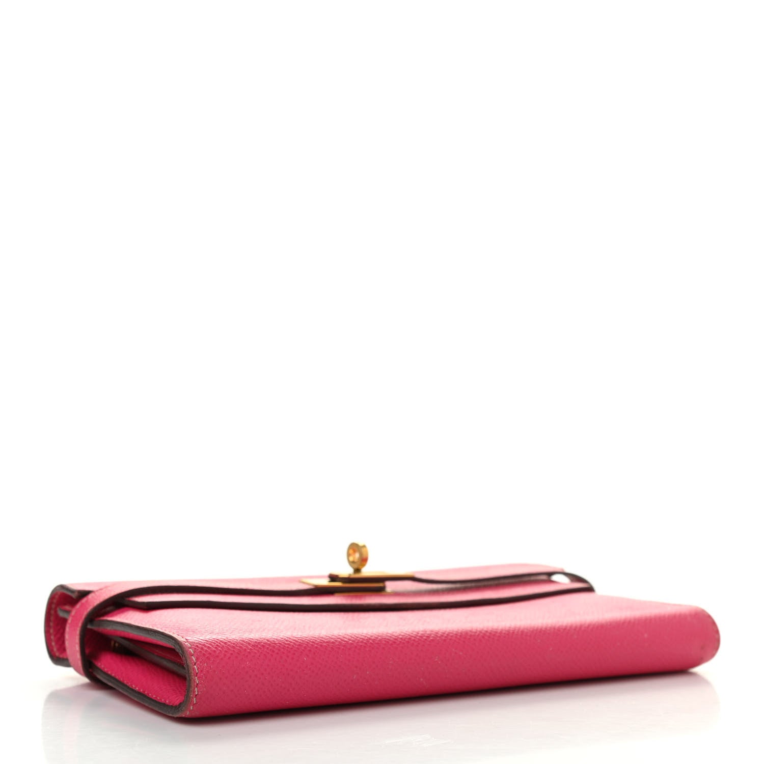 Hermes Epsom Kelly Longue Wallet Rose Tyrien 4 of 21