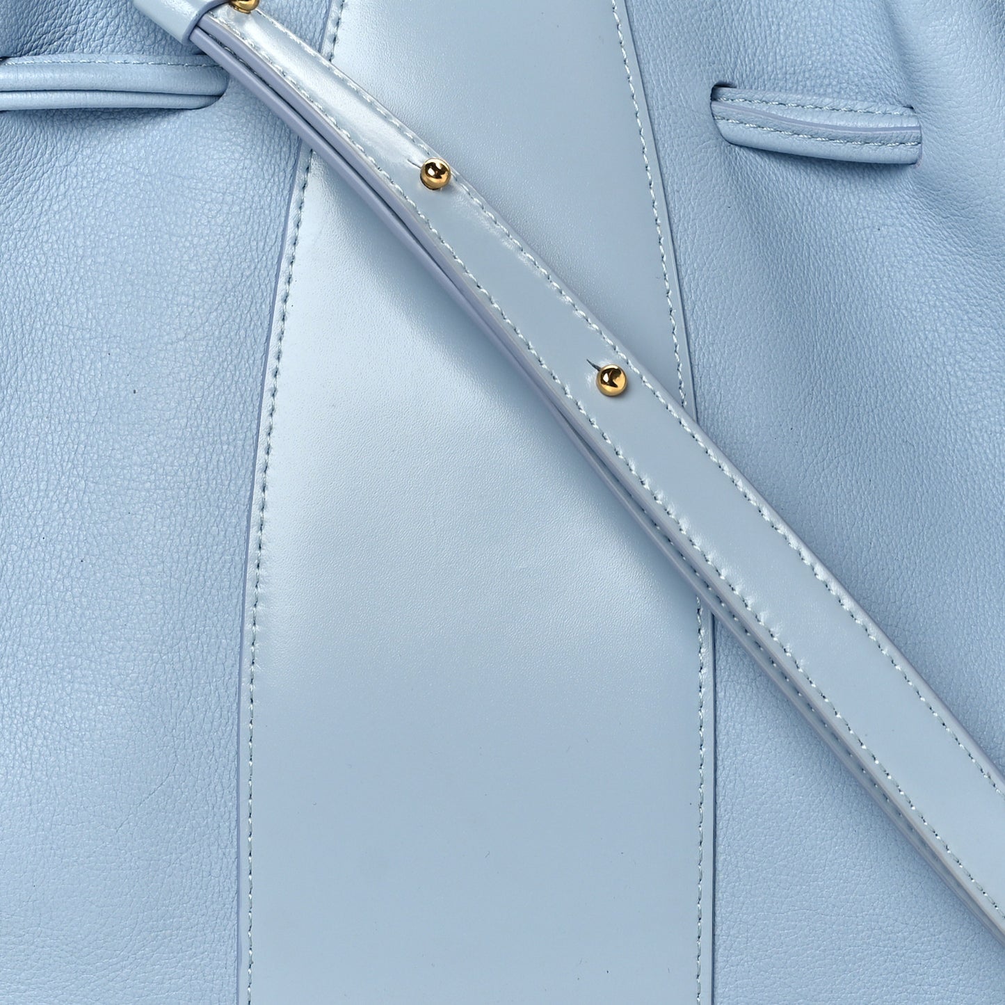 Tumbled Calfskin Lilium Bag Light Blue