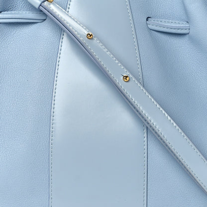Mansur Gavriel Tumbled Calfskin Lilium Bag Light Blue 7 of 9