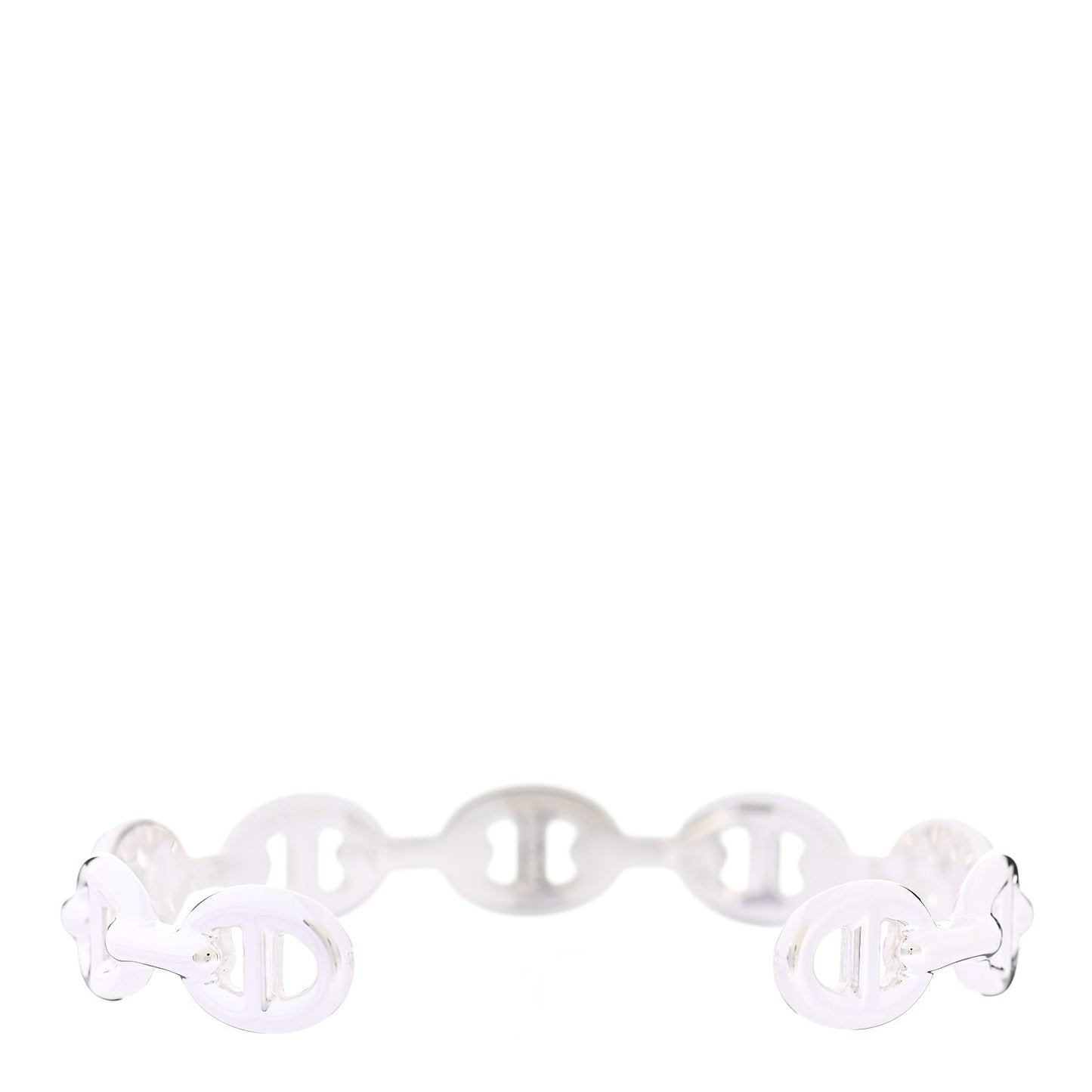 Sterling Silver MM Chaine d'Ancre Enchainee Cuff Bracelet LG