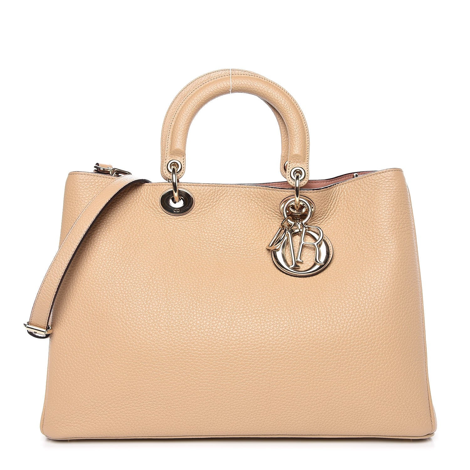 Christian Dior Bullcalf Large Diorissimo Tote Beige Petale 1 of 10