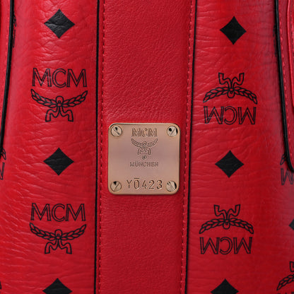 MCM Visetos Medium Liz Reversible Shopper Tote Ruby Red 6 of 16