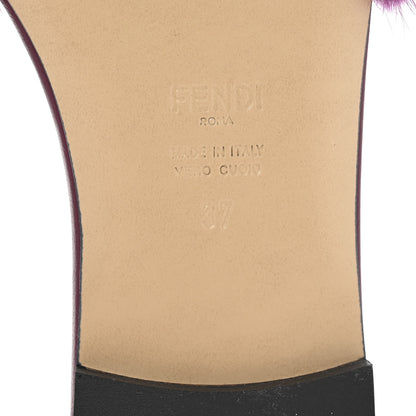 Fendi Mink FF Baguette Slide Sandals 37 Purple 7 of 8
