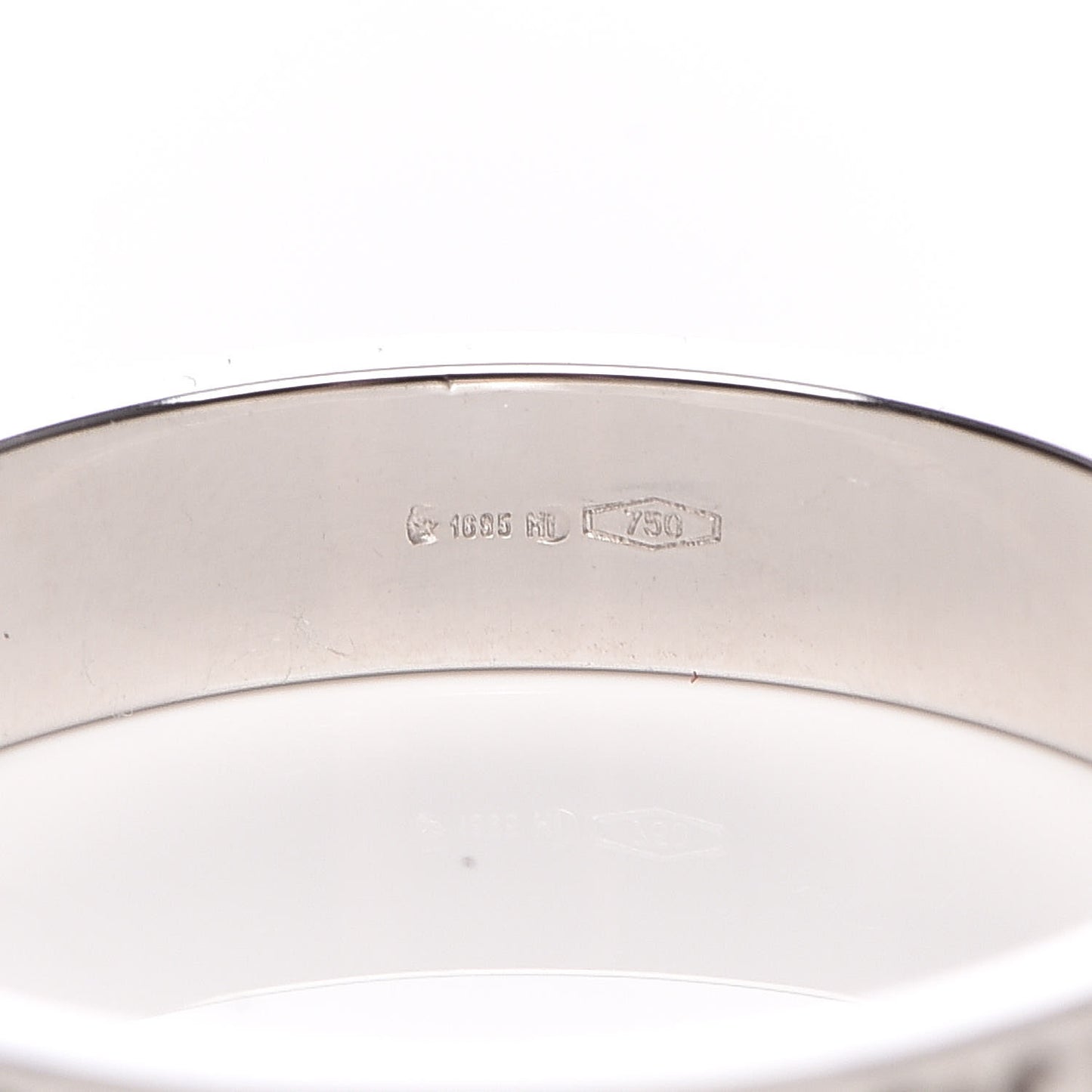 18K White Gold 4mm Icon Thin Band Ring 59 8.75