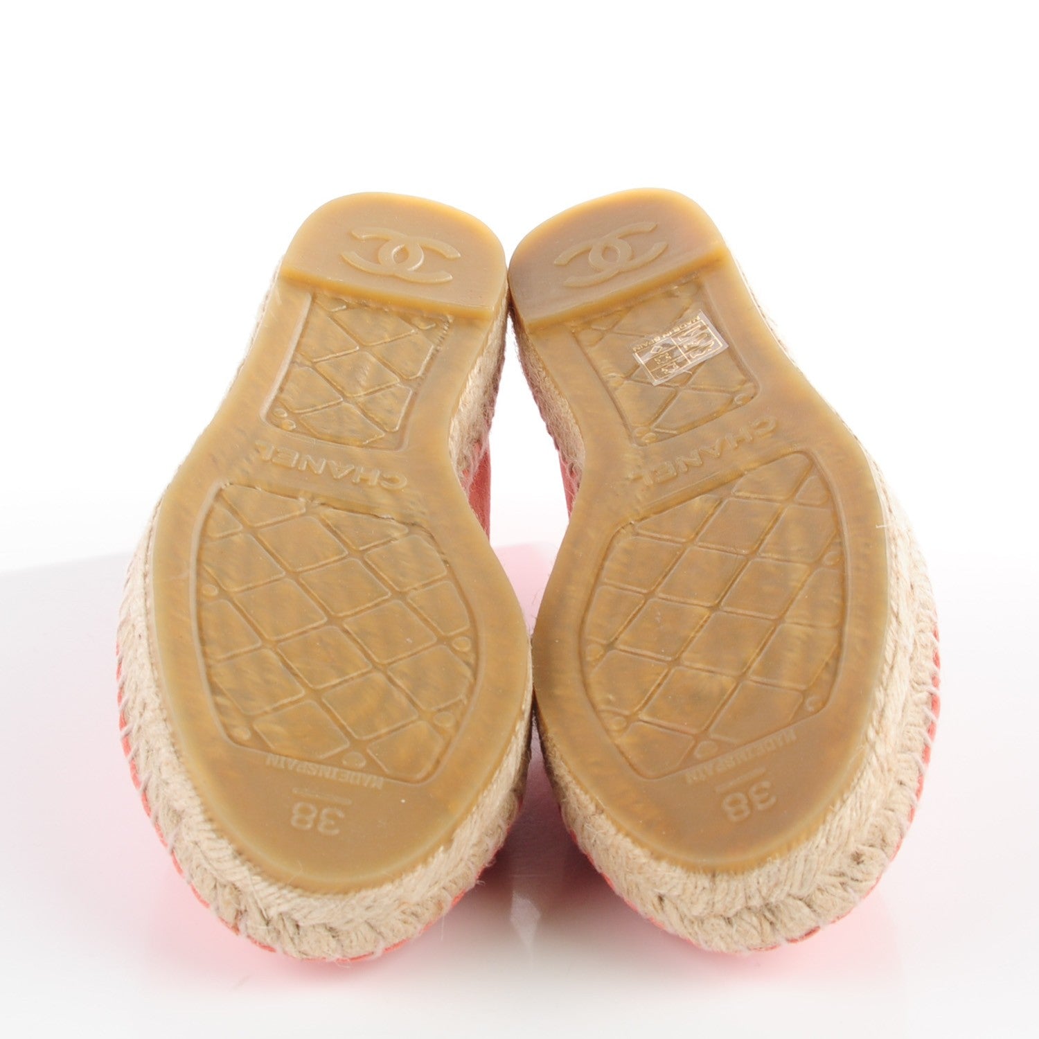 Chanel Suede Lambskin CC Espadrilles 38 Pink 11 of 18