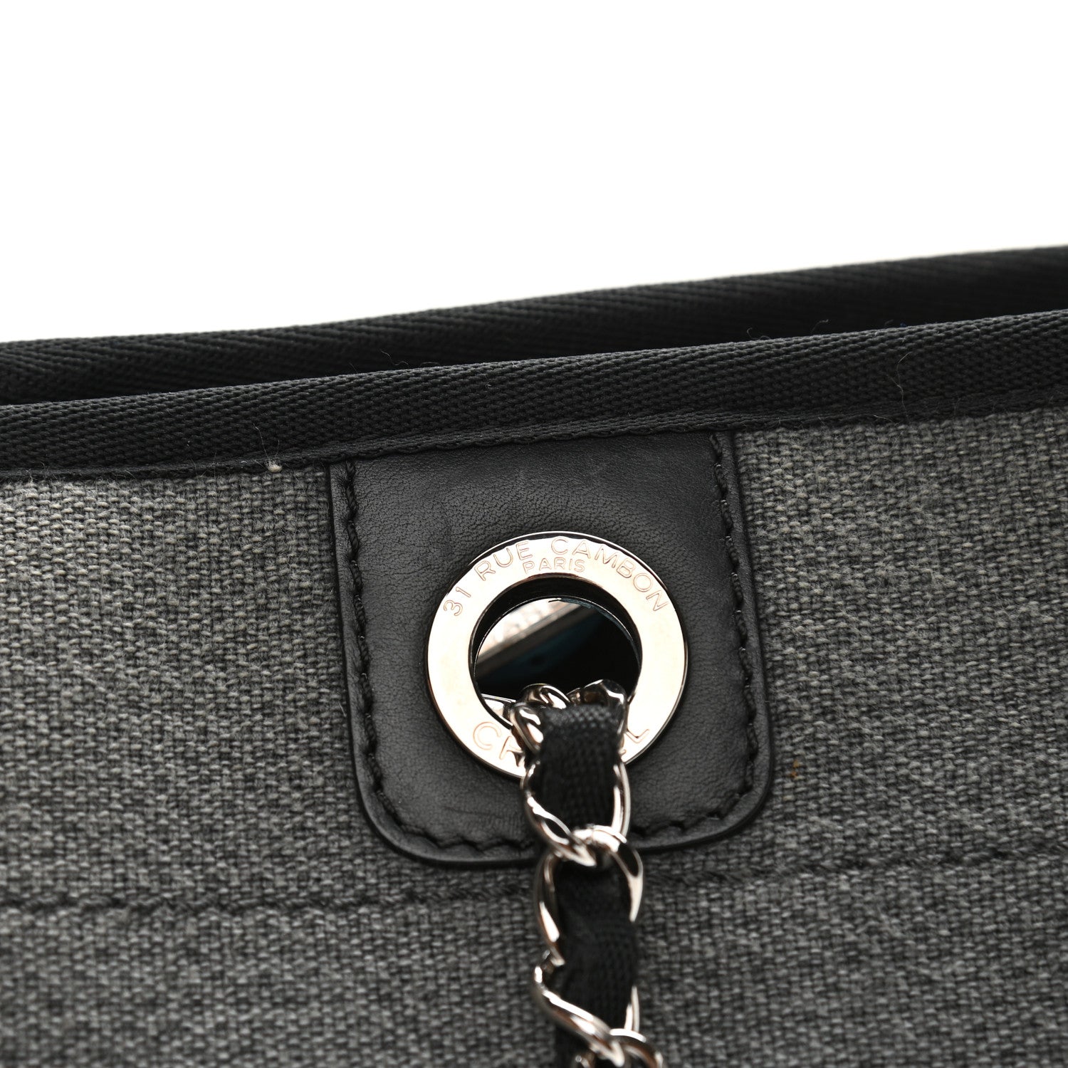 Chanel Canvas Small Deauville Tote Grey 11 of 11