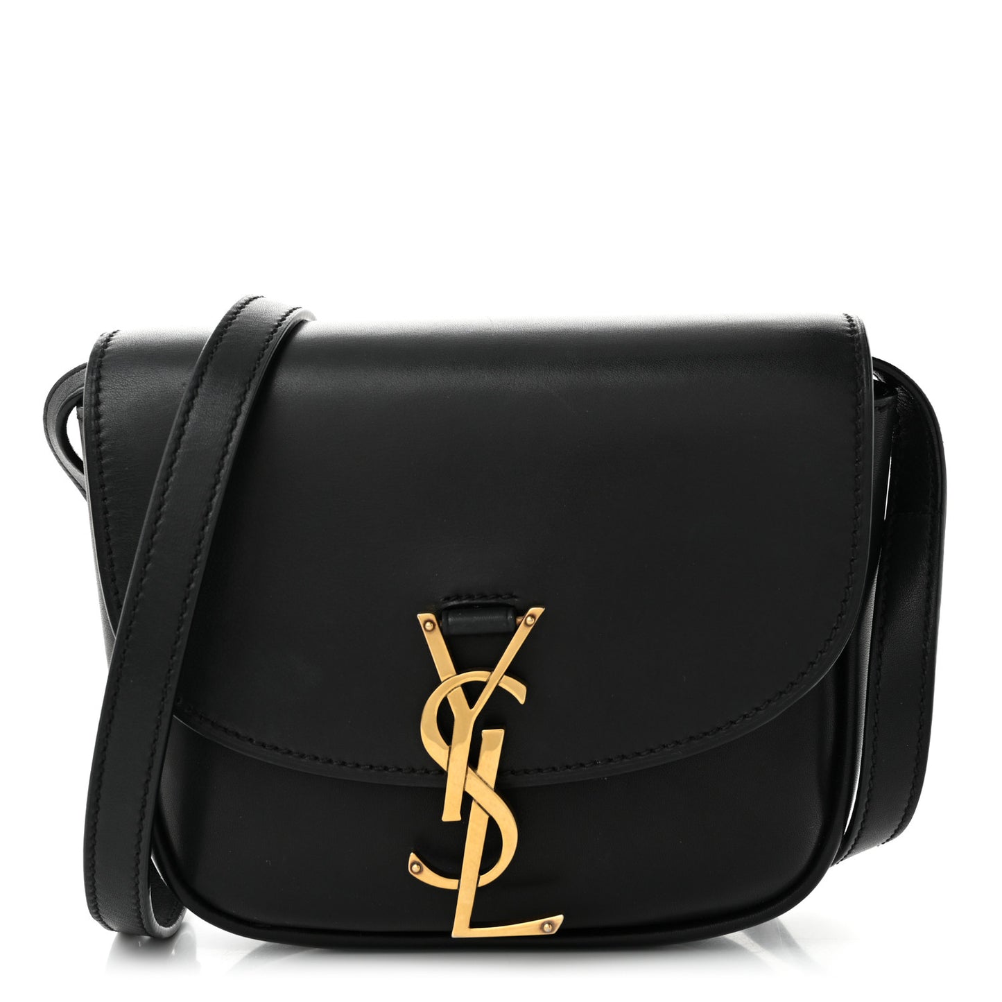 Smooth Calfskin Classic Monogram Small Kaia Satchel Black