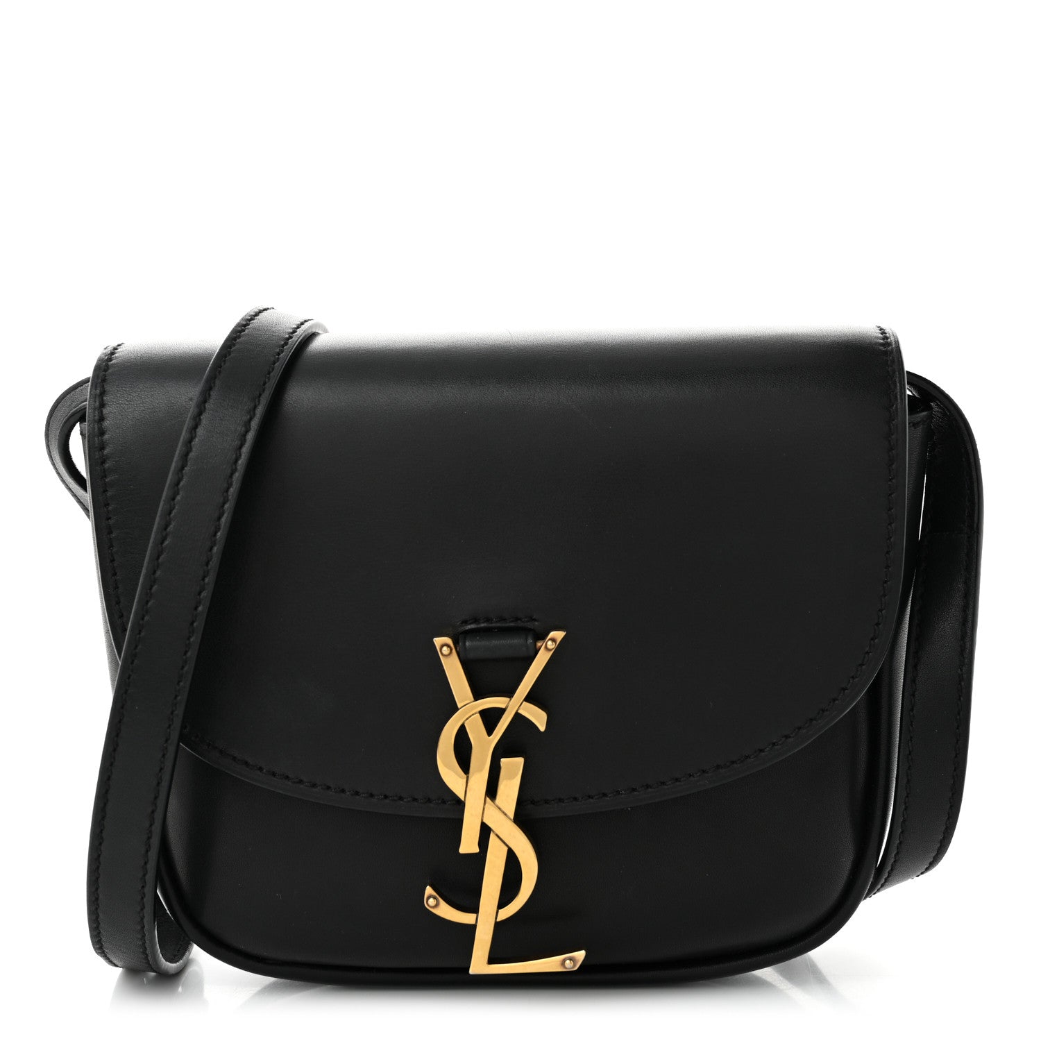 Saint Laurent Smooth Calfskin Classic Monogram Small Kaia Satchel Black 1 of 9
