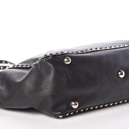 Valentino Garavani Vitello Medium Rockstud Tote Black 5 of 13