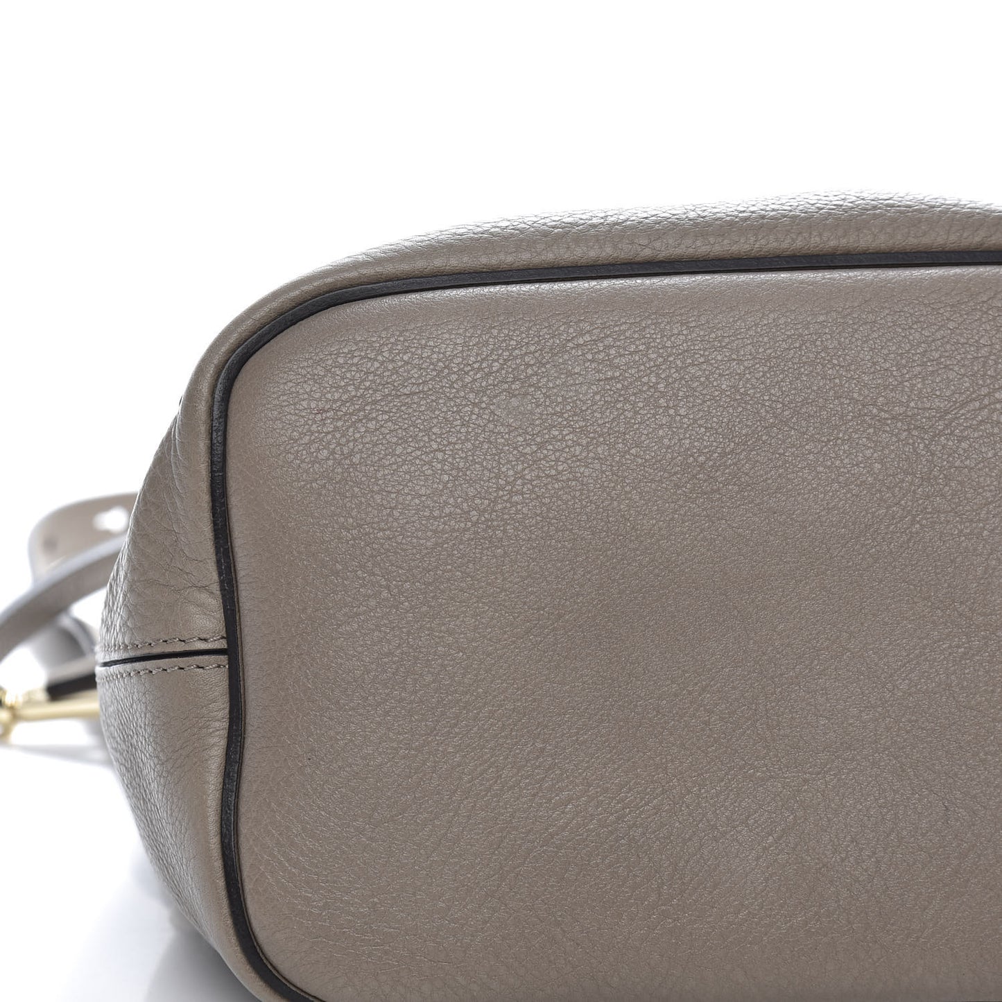 Suede Calfskin Small Faye Backpack Motty Grey