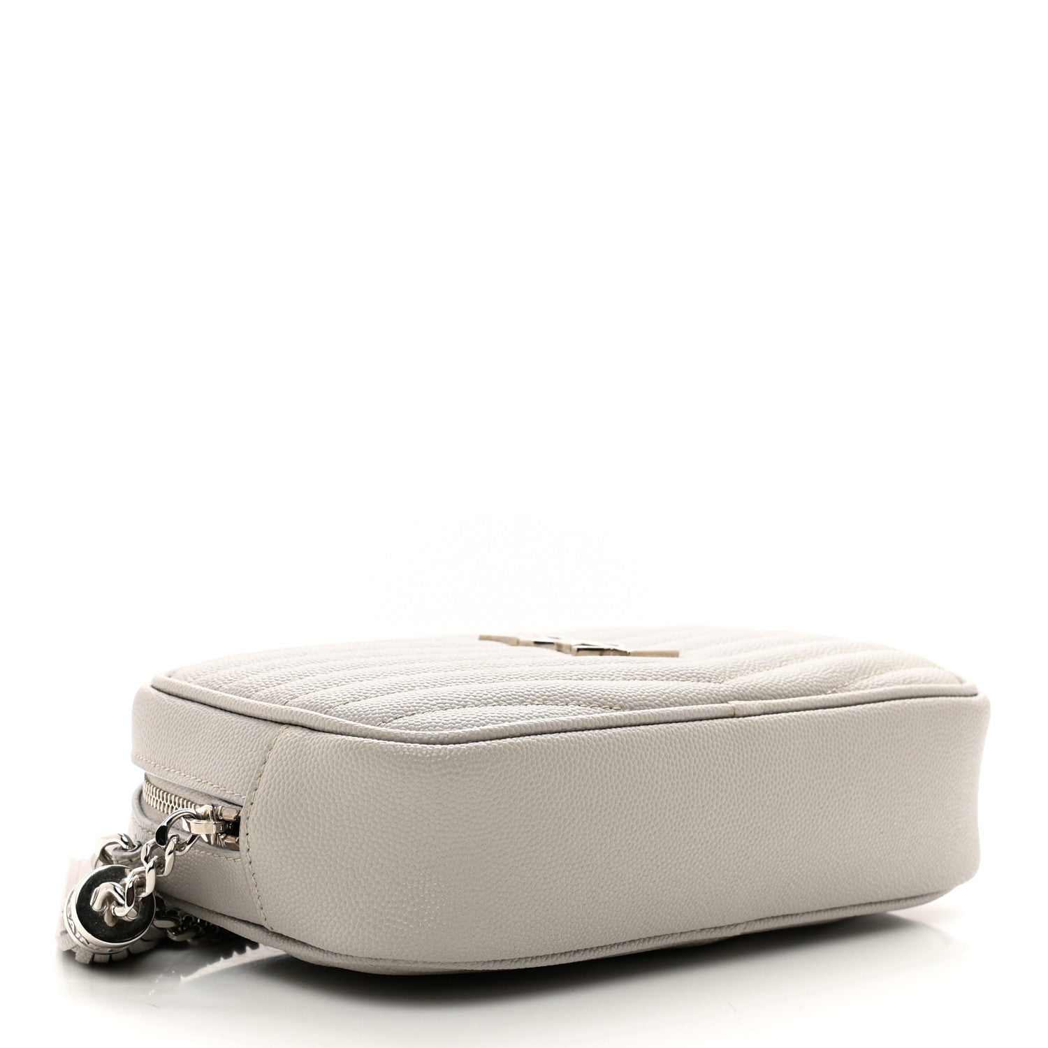 Saint Laurent Grain De Poudre Matelasse Monogram Mini Lou Camera Bag Granite 4 of 10