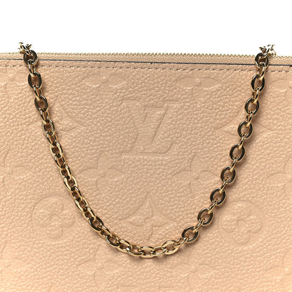Louis Vuitton Empreinte Double Zip Pochette Beige Rose Creme Beige Rose Creme 10 of 12