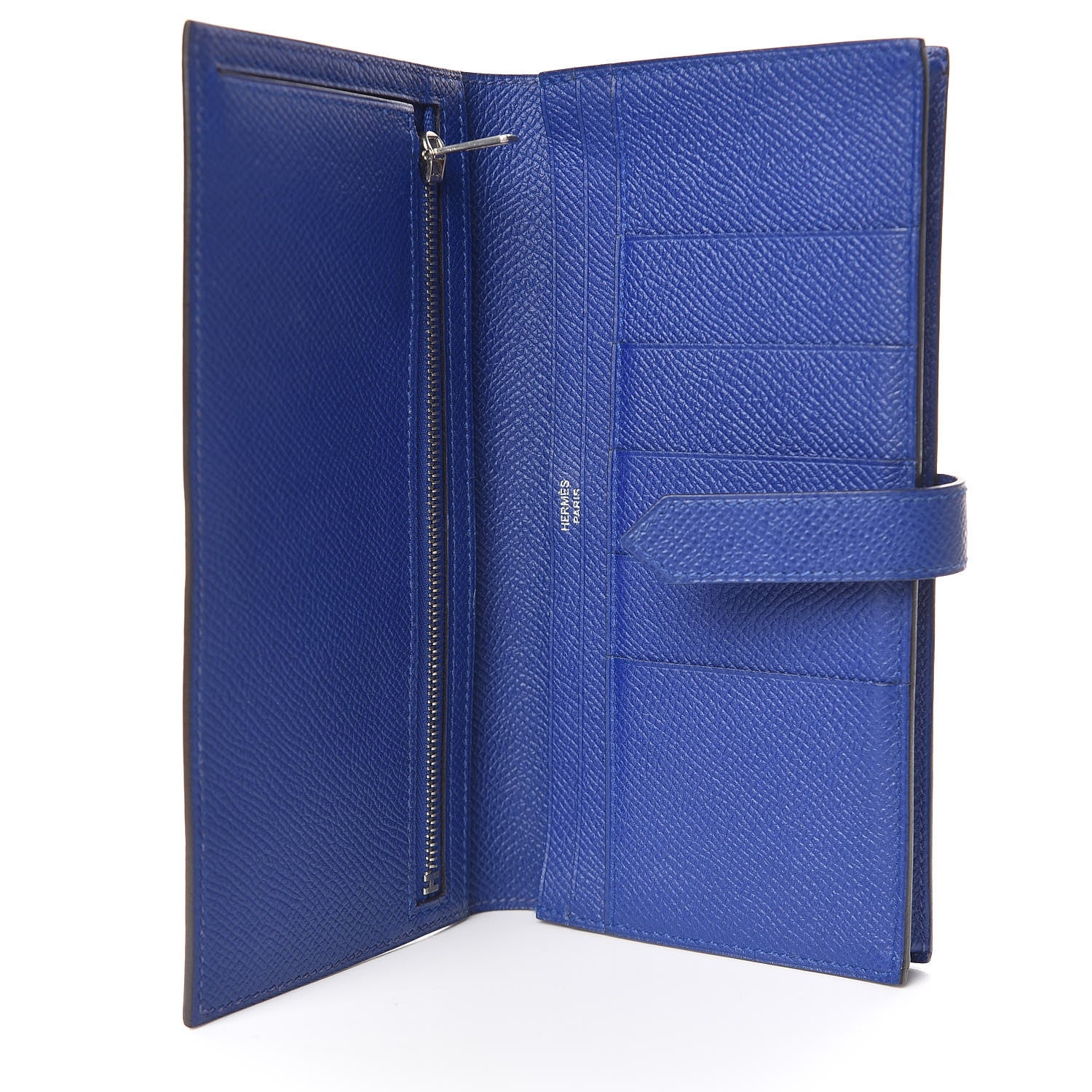 Hermes Epsom Bearn Gusset Wallet Bleu Electrique 5 of 8