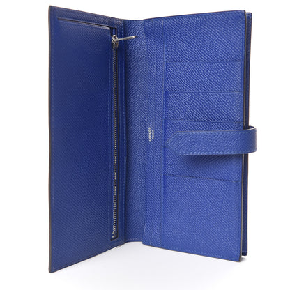 Hermes Epsom Bearn Gusset Wallet Bleu Electrique 5 of 8