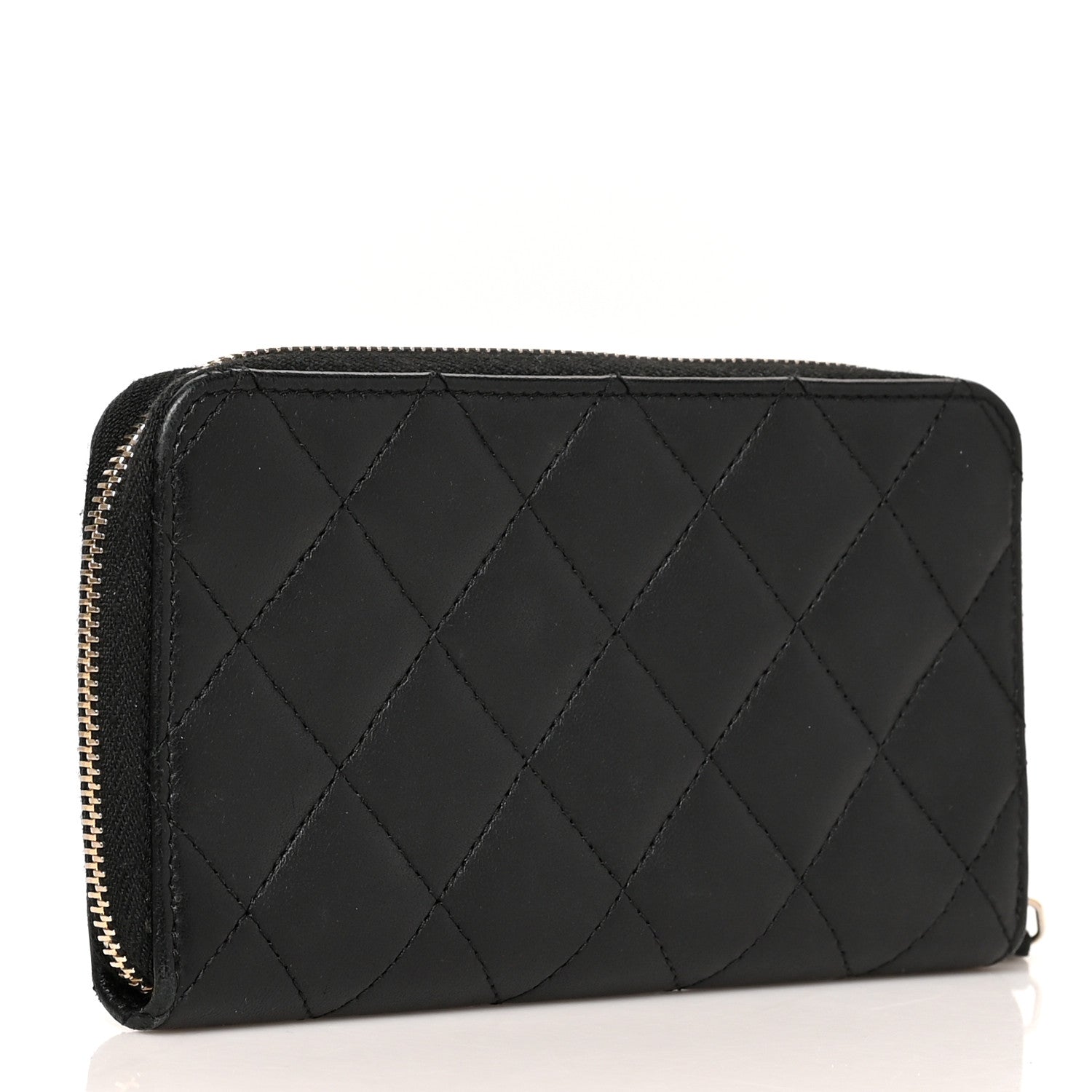 Chanel Lambskin Quilted Small Trendy CC Zip Around Wallet Black 3 of 11